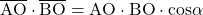 \rm\bl\overline{AO}\cdot\overline{BO}=AO\cdot BO\cdot cos\alpha