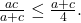 \bl\frac{ac}{a+c}\le \frac{a+c}{4}.