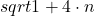 sqrt{1+4 \cdot n}