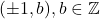 (\pm 1 , b),b\in\mathbb{Z}