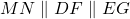 MN\parallel DF\parallel EG