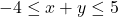 \bl -4\le x+y\le 5