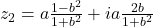 z_2=a\frac{1-b^2}{1+b^2}+ia\frac{2b}{1+b^2}