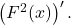 \left( F^2(x)\right)^{\prime}. 	 	 	