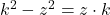 k^2-z^2=z\cdot k