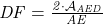  	\it{DF = \frac{2\cdot \mathcal{A}_{AED}}{AE}} 	 	