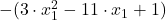 -(3 \cdot x_1^2-11 \cdot x_1+1)