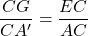 \dfrac{CG}{CA'}=\dfrac{EC}{AC}