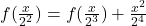 f(\frac{x}{2^2})=f(\frac{x}{2^3})+\frac{x^2}{2^4}