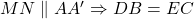 MN\parallel AA'\Rightarrow DB=EC