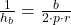 \frac{1}{h_b}=\frac{b}{2 \cdot p \cdot r}