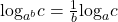 {\log _{{a^b}}}c = \frac{1}{b}{\log _a}c