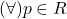 (\forall) p\in\mathb{R}