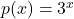 p(x)=3^x