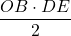 \dfrac{OB\cdot DE}{2} 	