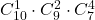 C_{10}^1\cdot C_9^2\cdot C_7^4