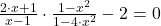 \frac{2 \cdot x+1}{x-1} \cdot \frac{1-x^2}{1-4 \cdot x^2}-2=0