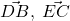 \vec{DB},\;\vec{EC}