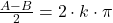 \frac{A-B}{2}=2 \cdot k \cdot \pi