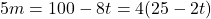 5m=100-8t=4(25-2t)