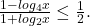  	\frac{1-log_{4}x}{1+log_{2}x}\leq \frac{1}{2}. 	 	