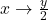 x\rightarrow \frac{y}{2}