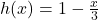 h(x)=1-\frac{x}{3}