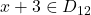 x+3\in D_{12}