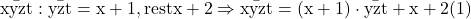 \rm{\bar{xyzt} : \bar{yzt}=x+1 , rest x+2\Rightarrow {\bar{xyzt}}=(x+1)\cdot{\bar{yzt}}+x+2   (1) 	 	 	