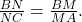  	\frac{BN}{NC} = \frac{BM}{MA}. 	