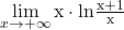  	\lim \limits_{x \to  + \infty } \[ 	{\rm x} \cdot {\rm ln}\frac{{{\rm x + 1}}}{{\rm x}} 	\] 	