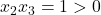 x_{2}x_{3}=1>0