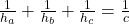 \frac{1}{h_a}+\frac{1}{h_b}+\frac{1}{h_c}=\frac{1}{c}