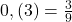  	0,(3) = \frac{3}{9} 	