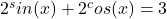 2^sin(x)+2^cos(x)=3