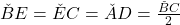 \v{BE}=\v{EC}=\v{AD}=\frac{\v{BC}}{2}