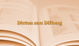 Dicton sau Diftong