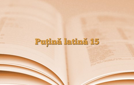 Puţină latină 15