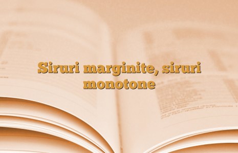 Siruri marginite, siruri monotone