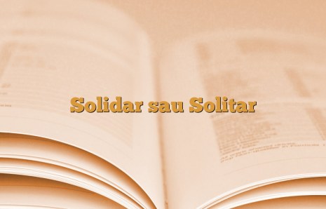 Solidar sau Solitar