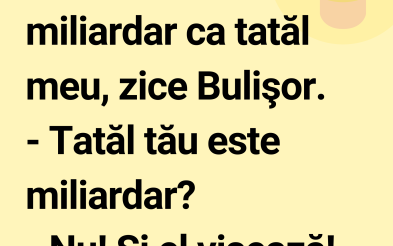 Culmea aspirațiilor lui… Bulișor